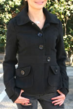 Pick up this simple, affordable black jacket from AlternativeOutfitter.com, BB Dakota Golan Black Plush Faux Wool Jacket, comes in at only $62.