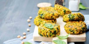 Chickpea Fritters with Lemony Dip