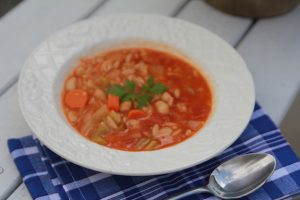 Spicy Bean Orzo Soup