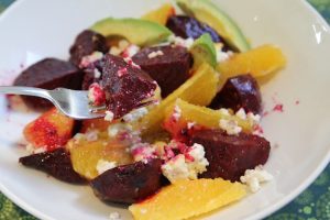 Roasted Beet Orange Hazelnut salad