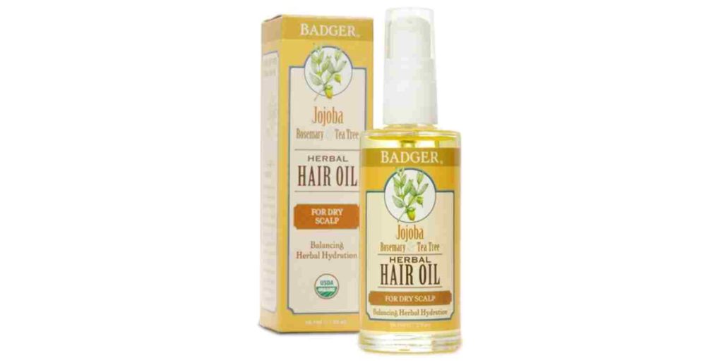 Badger Jojoba Hair Oil for Dry Scalp