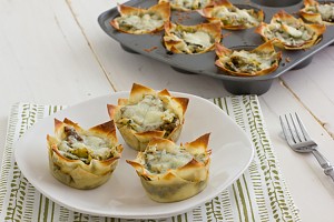 Mini Veggie Lasagna Cupcakes