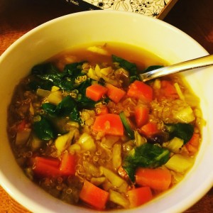 red lentil and quinoa soup