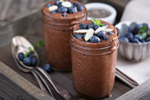 Healty Vegan Chocolate Chia Pudding