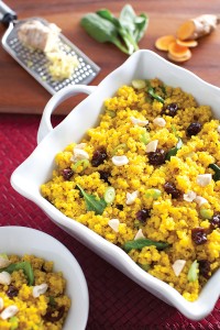 Golden Quinoa Pilaf with Tart Cherries