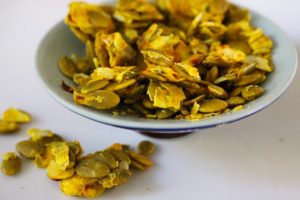 Crunchy Turmeric Pumpkin Seeds