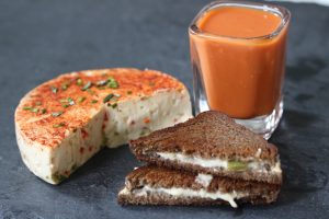 Vegan peper jack grilled cheese sandwich