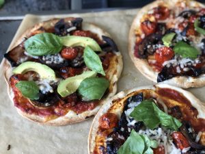 plant-powered pizza with avocado