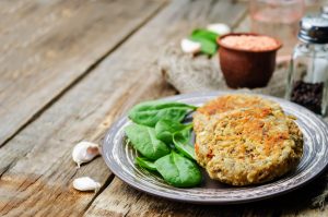 Red lentil and white bean burgers